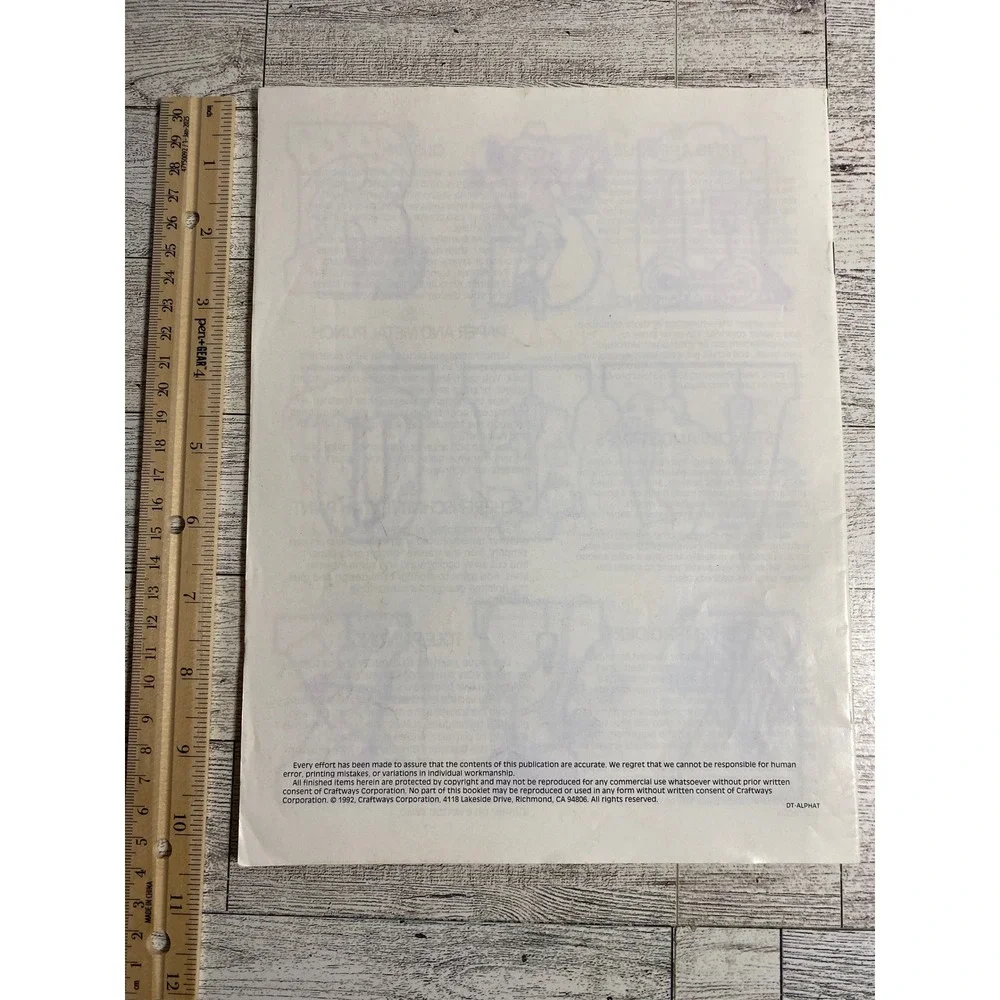 Alphabet Transfer Collection Craftways Corporation 1992 Iron-on Patterns Booklet